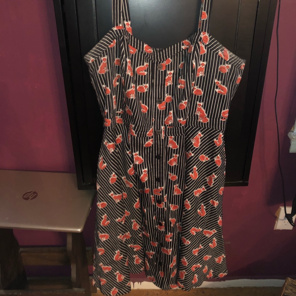 City Chic Vintage Style Fox Dress